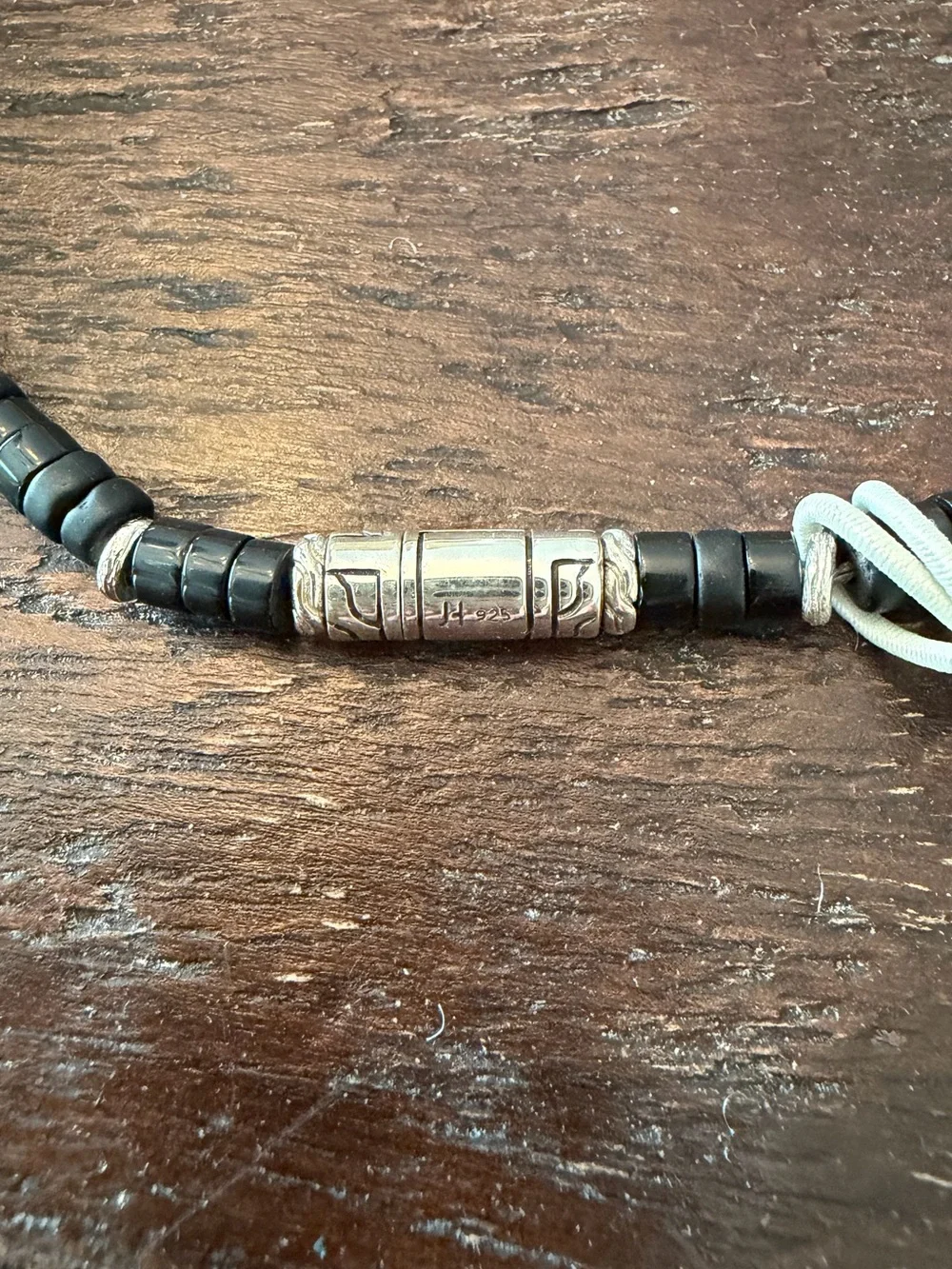 John Hardy Heishi Black Onyx And Sterling Silver 4 mm Beaded Necklace - 22” -NWT